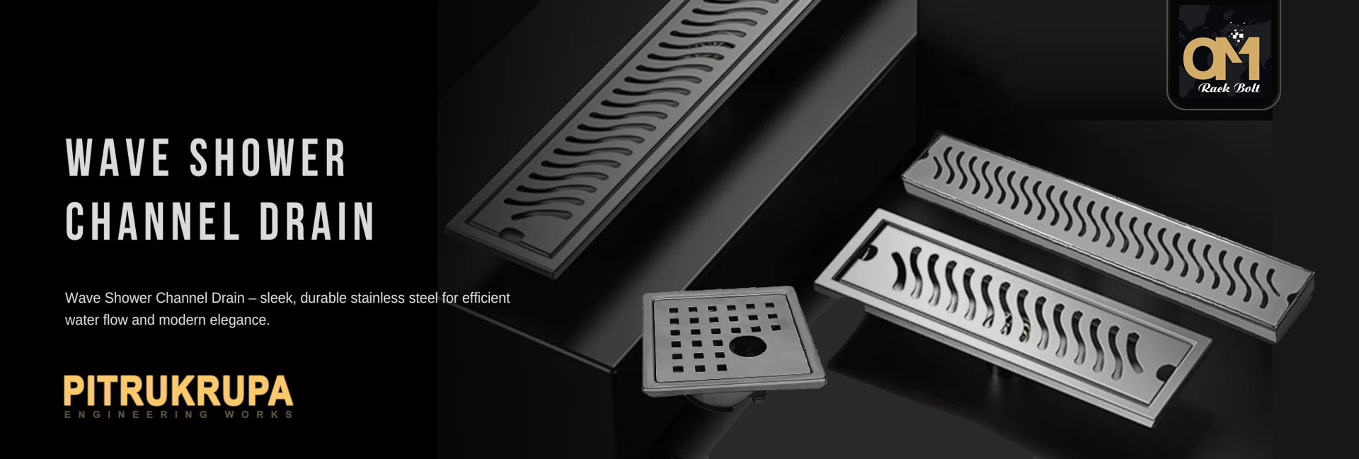 Pitrukrupa Engineering SS Bath Accessories Manufacturers - SS Rack Bolt - SS Bath Floor Drain Jali - SS Shower Arm Nal Manufacturers - Suppliers and Expoters Rajkot - Gujarat - India